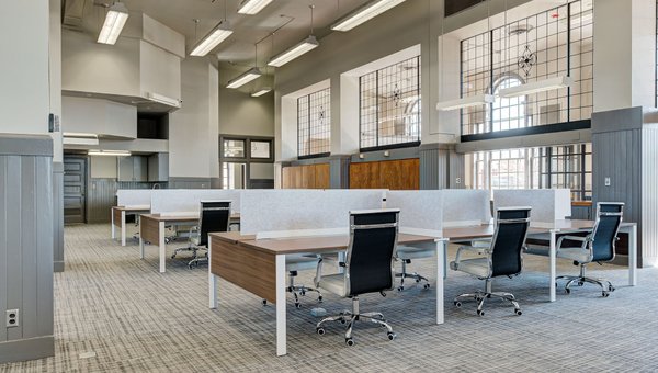 Flex desk in the coworking space